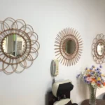 Sunflower Rattan Mirror - Image 2