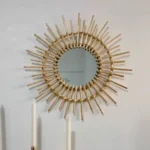 Sunflower Rattan Mirror - Image 6