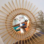 Sunflower Rattan Mirror - Image 4