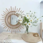 Sunflower Rattan Mirror